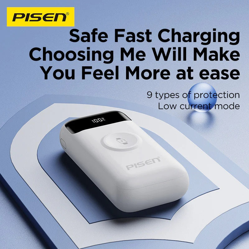 Pisen Flex 22.5W CCC-Certified 10K (10000mAh) Power Bank + Integrated Cable (Lightning + USB-C) +... - Image 3