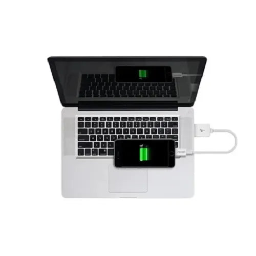 Pisen Mr White Lightning to USB-A Cable (20CM) White - Support Both Fast Charging  Data Cable,Str... - Image 2