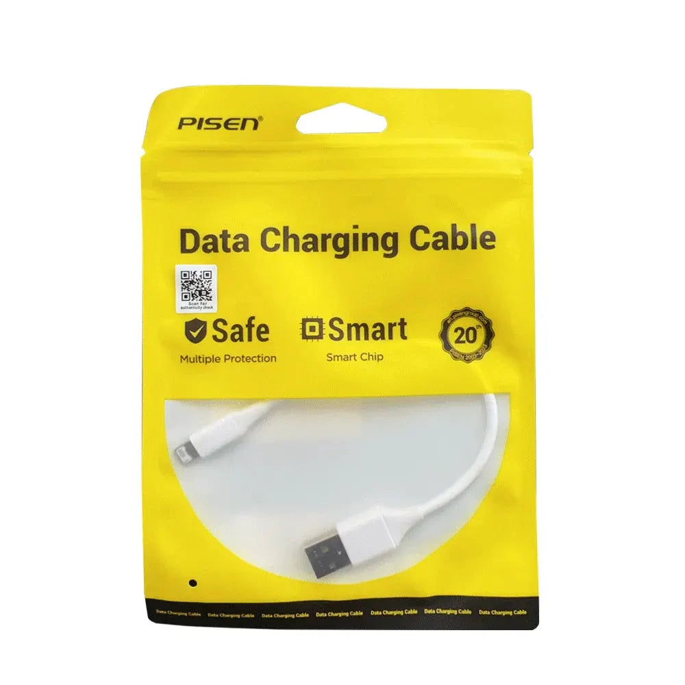 Pisen Mr White Lightning to USB-A Cable (20CM) White - Support Both Fast Charging  Data Cable,Str... - Image 4