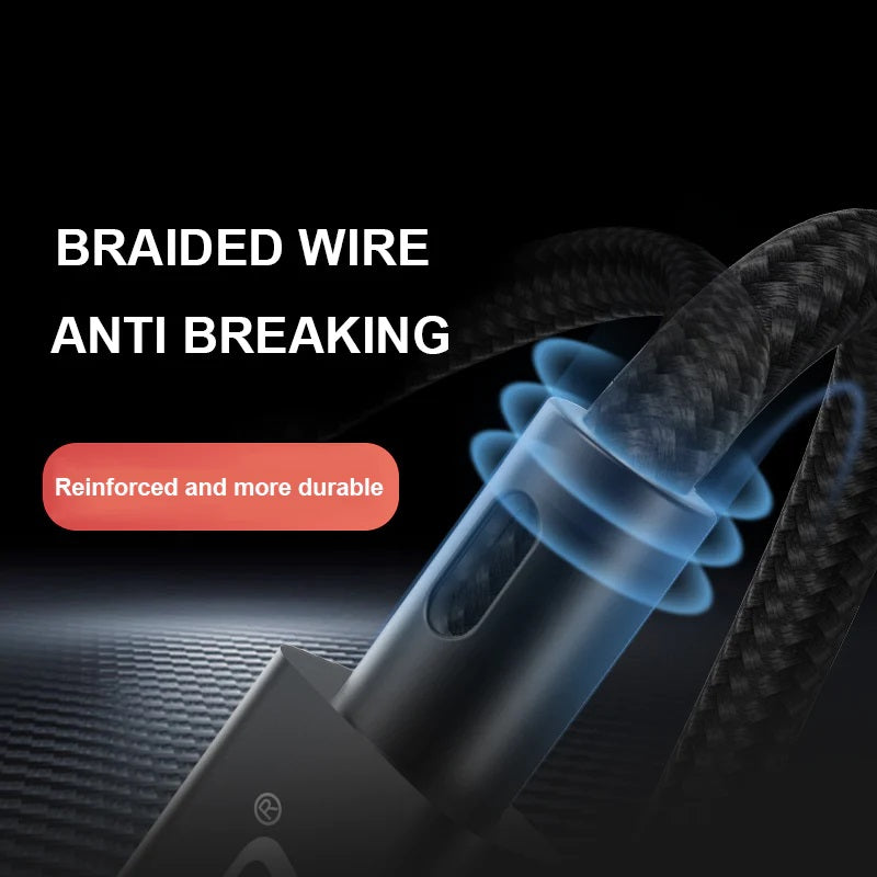 Pisen Braided Lightning to USB-C PD Fast Charge Cable (1M) Black - Support 3A, Anti-Breaking, Reinforced  More Durable, Apple iPhone/iPad/MacBook