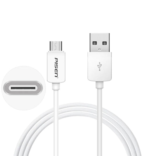 PISEN USB-C to USB-A Cable (1M) White -Data Transfer 480Mbps,Durable and Flexible,Samsung Galaxy,...