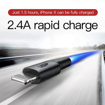 USP BoostUp Lightning to USB-A Cable (20CM) Black - Quick Charge  Connect, 2.4A Rapid Charge,Nylo... - Image 2