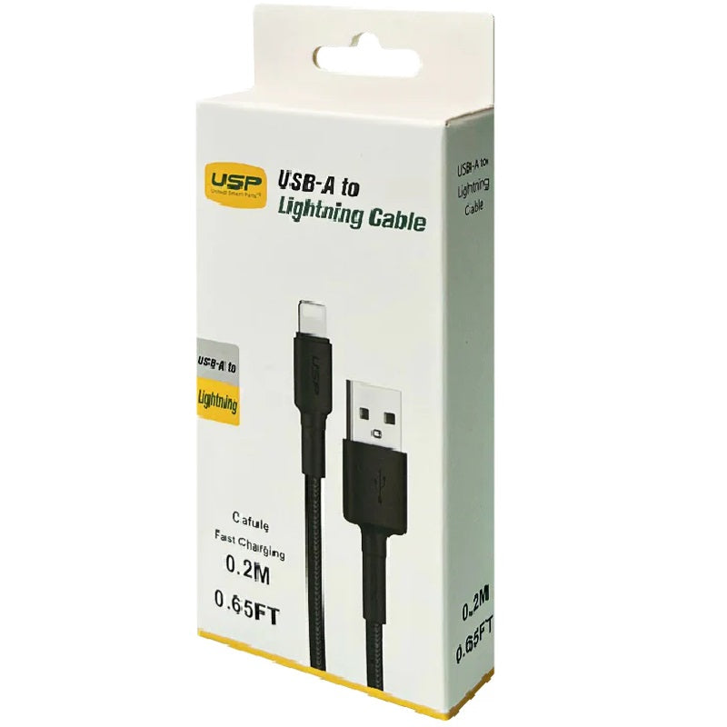 USP BoostUp Lightning to USB-A Cable (20cm) Black - Quick Charge  Connect, 2.4A Rapid Charge, Dur... - Image 4