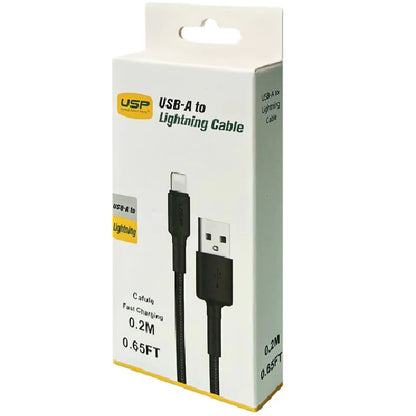 USP BoostUp Lightning to USB-A Cable (20cm) Black - Quick Charge  Connect, 2.4A Rapid Charge, Dur... - Image 4
