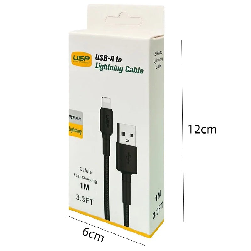 USP BoostUp Lightning to USB-A Cable (1M) Black - Quick Charge  Connect, 2.4A Rapid Charge,Durabl... - Image 4