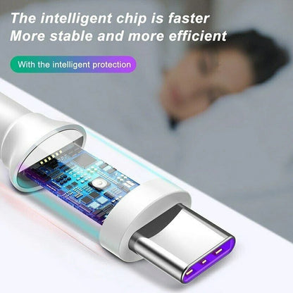 USP USB-C to USB-A Cable (2M) White - 3A, Durable, Fast Charge, High Quality, Heavy Duty, Samsung... - Image 3