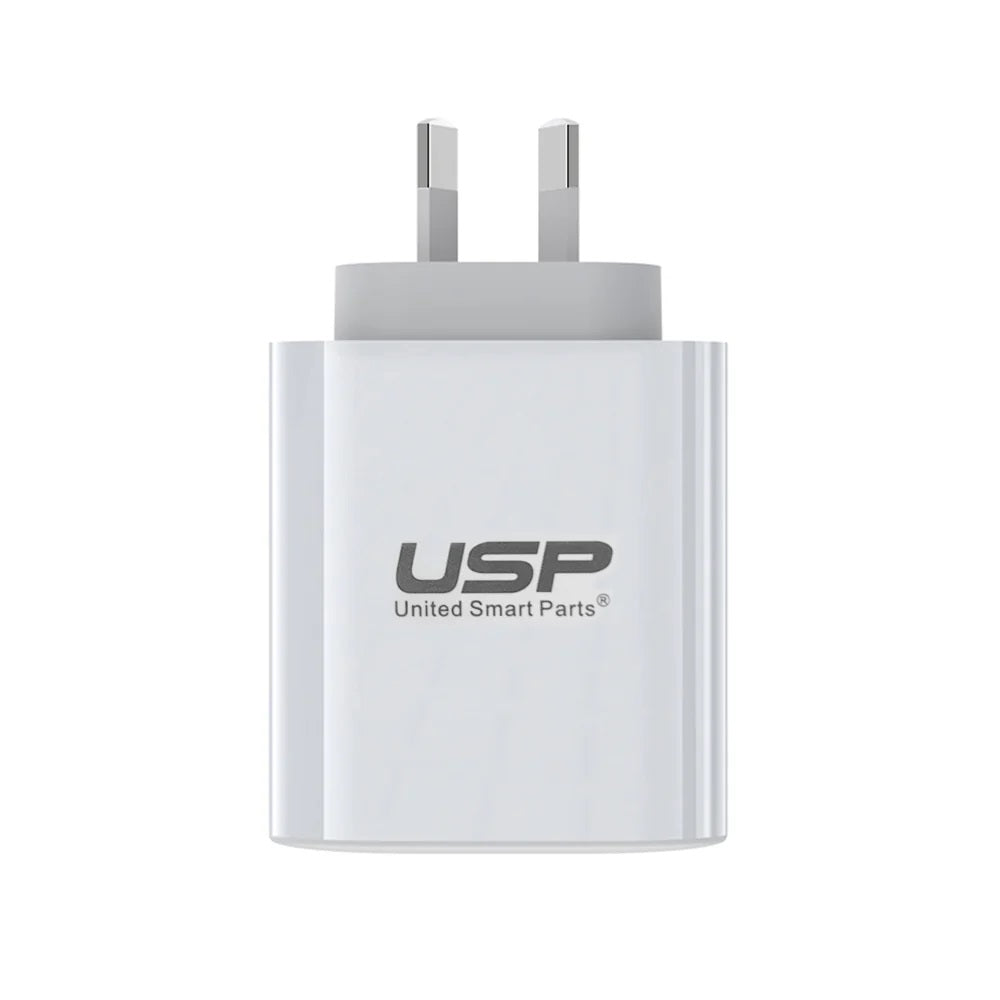 USP Dual Port PD 65W GaN Fast Wall Charger USB-C + USB-A for Phone Laptop, Intelligent,Travel Rea... - Image 2