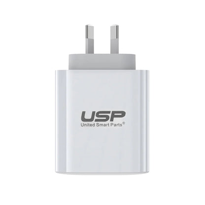 USP Dual Port PD 65W GaN Fast Wall Charger USB-C + USB-A for Phone Laptop, Intelligent,Travel Rea... - Image 2