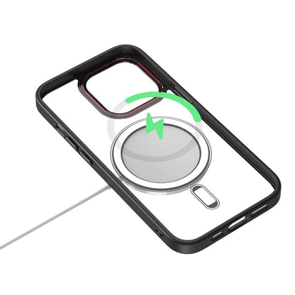 Phonix Apple iPhone 15 (6.1') Clear Armor Hard MagSafe Case With Metal Lens Protection Black-Rugg... - Image 3