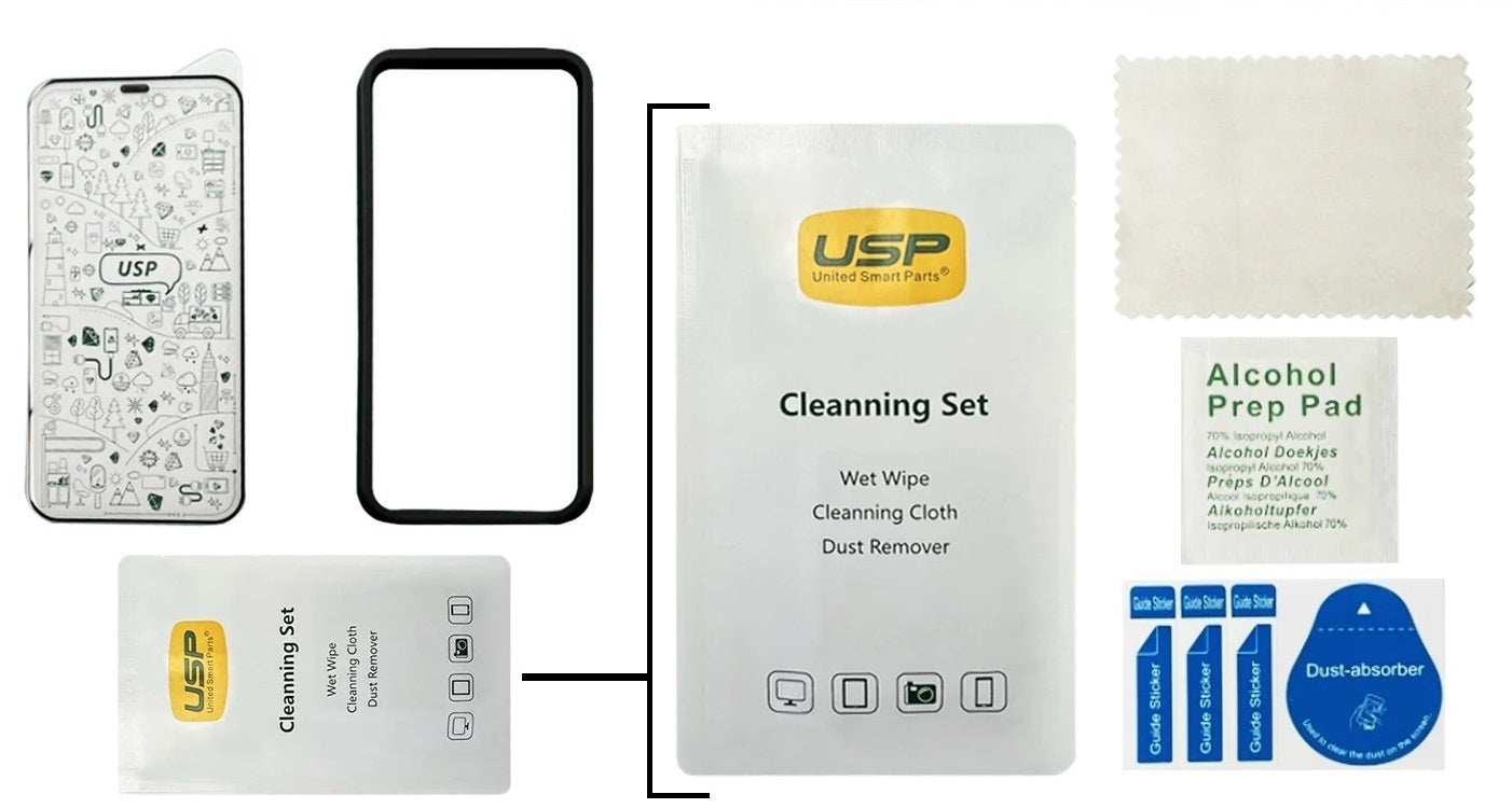 USP Apple iPhone 16 Plus / iPhone 15 Plus (6.7') Armor Glass Full Cover Screen Protector - 5X Ant... - Image 4