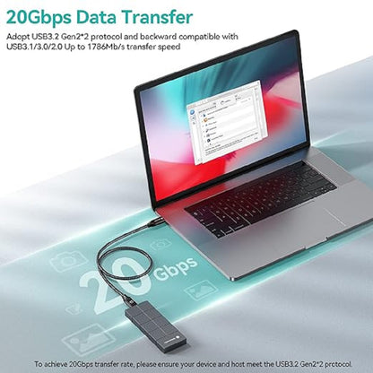 USP BoostUp Cafule Braided USB-C to USB-C (3.2 Gen2) Charge  Video (8K@60Hz) Cable (1M) Black - 5... - Image 3