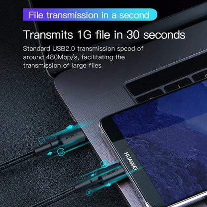 USP BoostUp Braided USB-C to USB-C Cable (2M) Black -3A/60W, Fast  Safe Charge,Strong  Durable,Sa... - Image 2