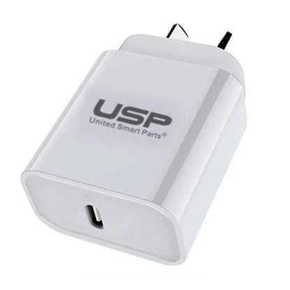 USP 20W USB-C PD Fast Wall Charger White -  Fast Charging, Safety Certified, Universally Compatib... - Image 2