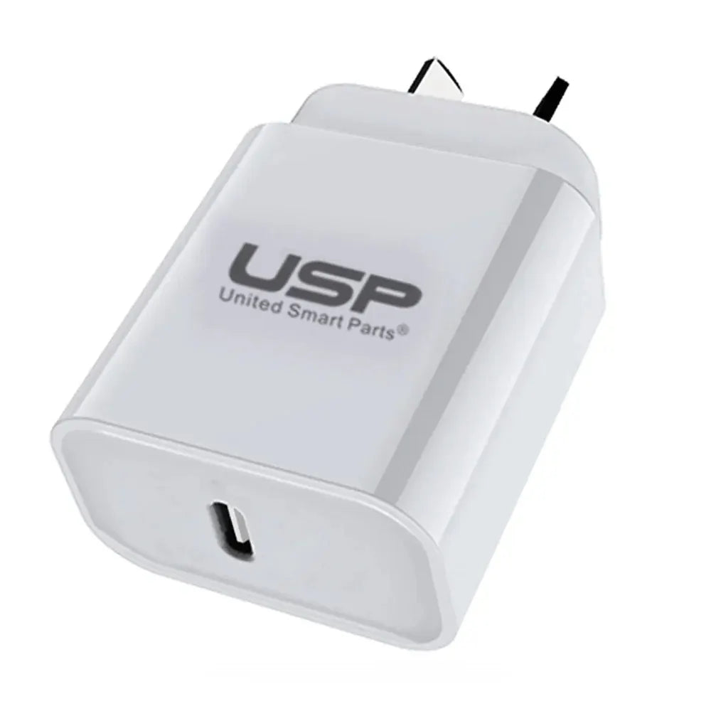 USP 20W USB-C PD Fast Wall Charger - White, Fast Charging, Safety Certified, Universally Compatib... - Image 2
