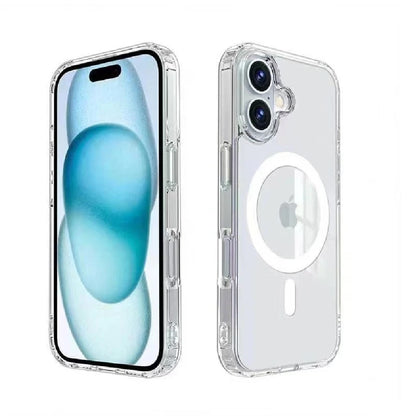 USP Apple iPhone 16 (6.1') Clear Rock Shockproof Case with MagSafe - Ultra-Thin, Lightweight, Non-Slip, Multi-Layer, Strong And Durable Materials