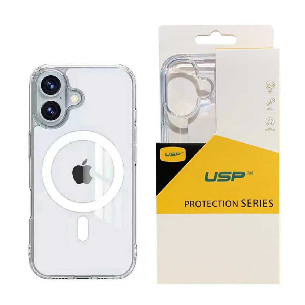 USP Apple iPhone 16 Plus (6.7') Clear Rock Shockproof Case with MagSafe - Ultra-Thin, Lightweight...