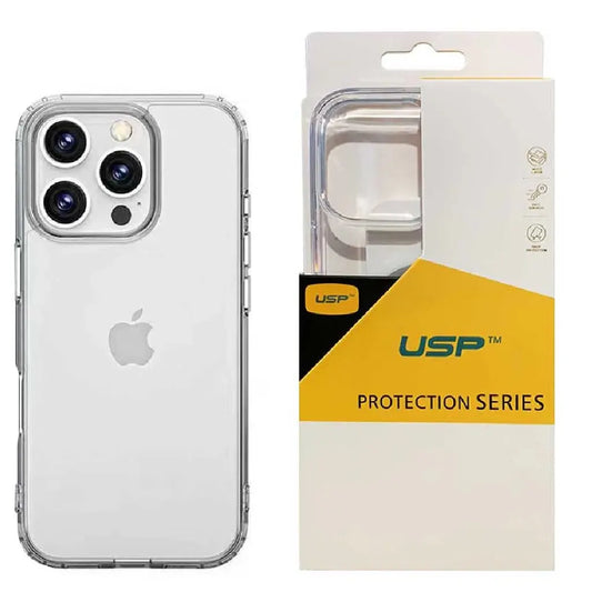 USP Apple iPhone 16 Pro Max (6.9') Clear Rock Shockproof Case -  Ultra-thin, Lightweight, Non-sli...