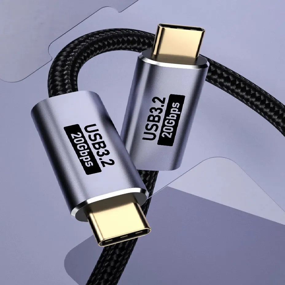 USP BoostUp Cafule Braided USB-C to USB-C (3.2 Gen2) Charge  Video Cable (1.5M) -Black,5A/100W PD...