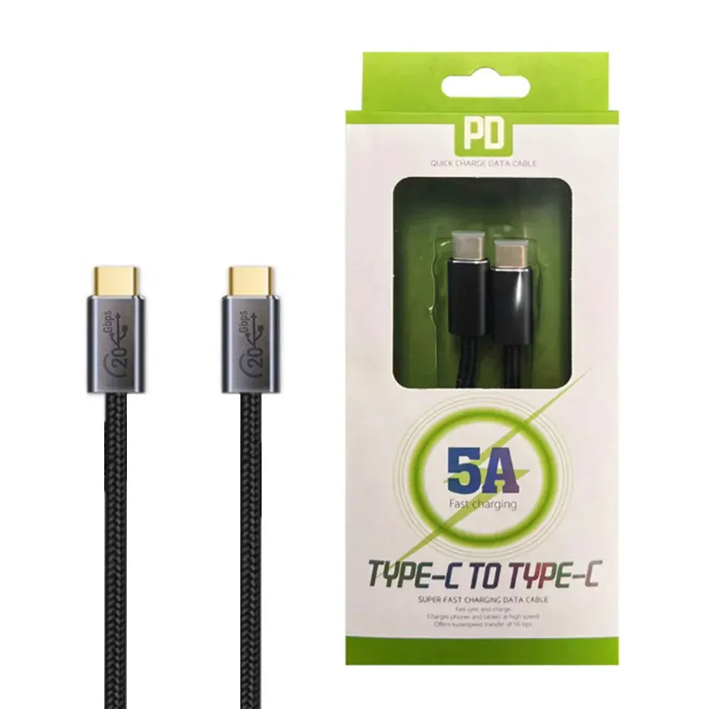 USP BoostUp Cafule Braided USB-C to USB-C (3.2 Gen2) Charge  Video Cable (1.5M) -Black,5A/100W PD... - Image 2