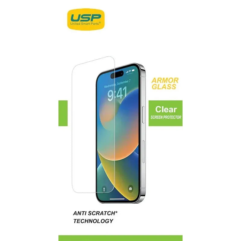 USP Apple iPhone 17e /  iPhone 16e / iPhone 14 / iPhone 13 Pro / iPhone 13 (6.1') Armor Glass Scr...