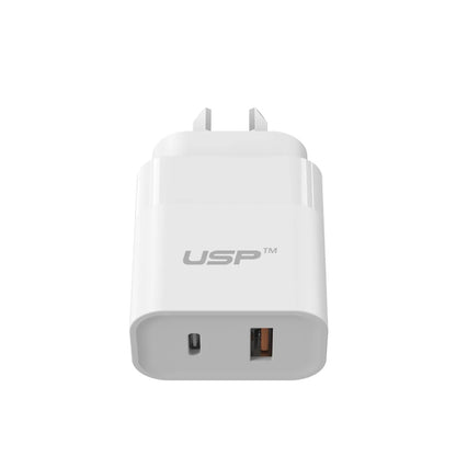 USP 30W Dual Ports (USB-C PD + USB-A QC3.0) Fast Wall Charger - Safe Charge,Compact, Travel Ready... - Image 3
