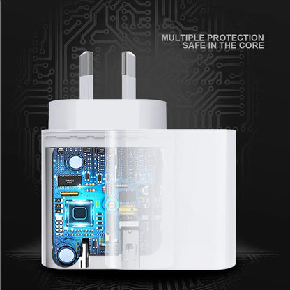 USP 30W Dual Ports (USB-C PD + USB-A QC3.0) Fast Wall Charger - Safe Charge,Compact, Travel Ready... - Image 4