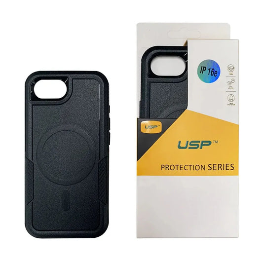 USP Apple iPhone 17e / iPhone 16e (6.1') Armor Light Case with MagSafe Black - Built-in magnets,...