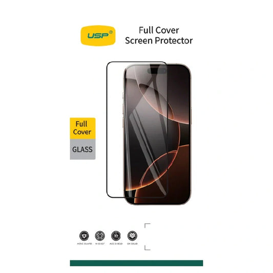 USP Apple iPhone Air (6.5') Tempered Glass Screen Protector - Full Coverage, 9H Hardness, Bubble...