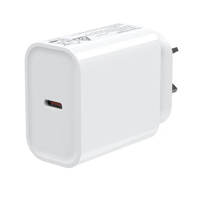 USP 45W GaN Single USB-C PD Power Adapter - White, Compact Design, Smart and Reliable, Built-in S...