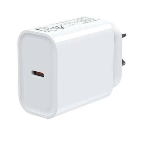 USP 45W GaN Single USB-C PD Wall Charger - White, Compact Design, Smart and Reliable, Built-in Sa...