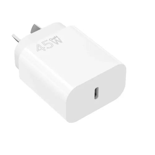 USP 45W GaN Single USB-C PD Wall Charger - White, Compact Design, Smart and Reliable, Built-in Sa... - Image 2