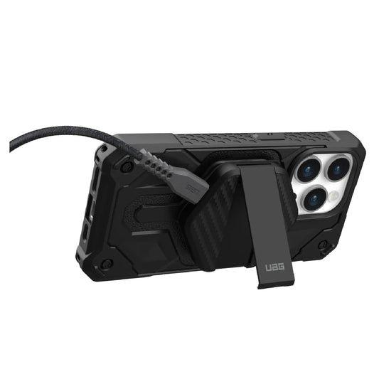 UAG Wireless Charging Pad with Stand - Black/Carbon Fiber(9B4410114042),Up to 15W Of Wireless Pow...