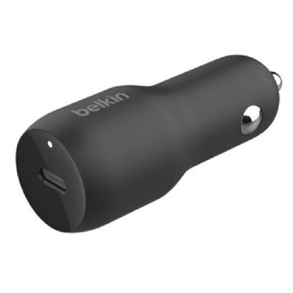 Belkin BoostCharge 30W USB-C PD Car Charger - Black (CCA004btBK), Compact Design, USB-IF Certifie...