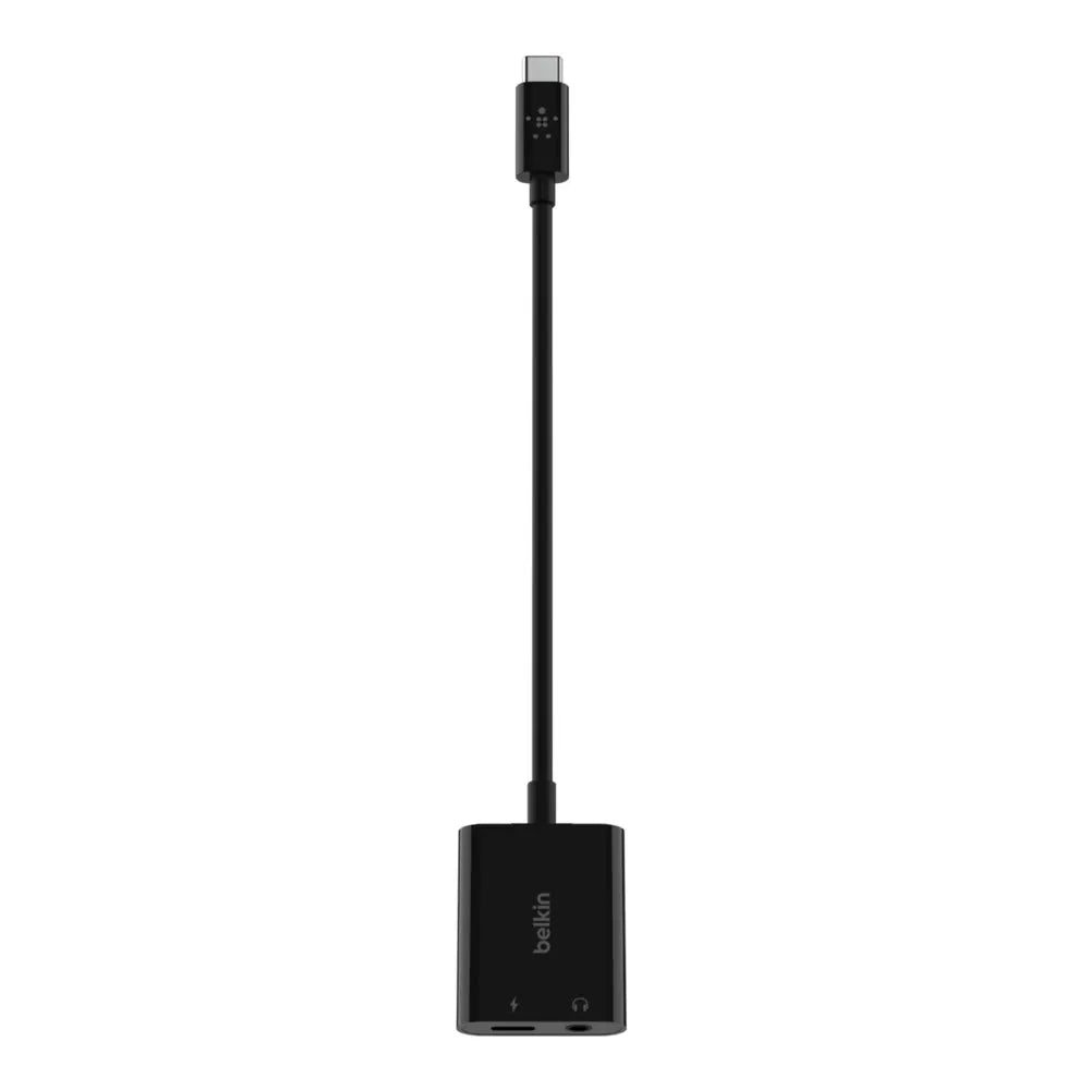 Belkin RockStar 3.5mm Audio + USB-C PD Charge Adapter - Black (NPA004btBK), 60W PD, Superior Audi... - Image 3