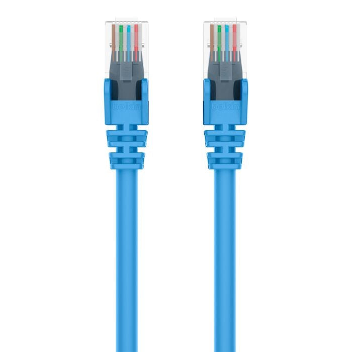 Belkin Cat6 Network Cables (5M) - Blue (A3L980bt05MBLUS), Exceeds 500MHz In Performance Tests, Sn...