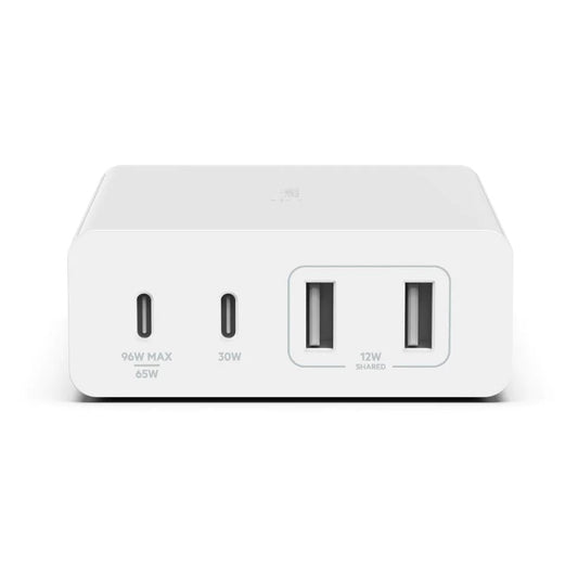 Belkin BoostCharge Pro 108W USB-C (PD 3.0) 4-Port GaN Wall Charger - White (WCH010auWH), 2xUSB-C,...