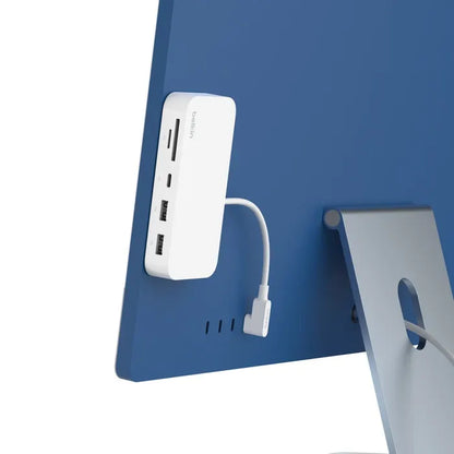 Belkin Connect USB-C 6-in-1 Multiport Hub with Mount - White (INC011btWH), 10Gbps, 2x USB-A, USB... - Image 4