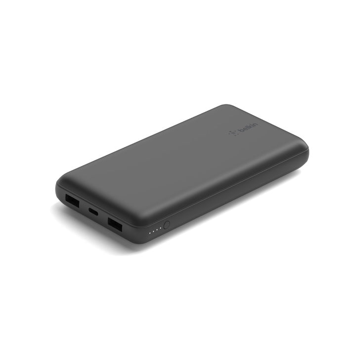 Belkin BoostCharge 20k mAh Power Bank (Triple-Port) + USB-C to USB-A Cable - Black (BPB012btBK),... - Image 2
