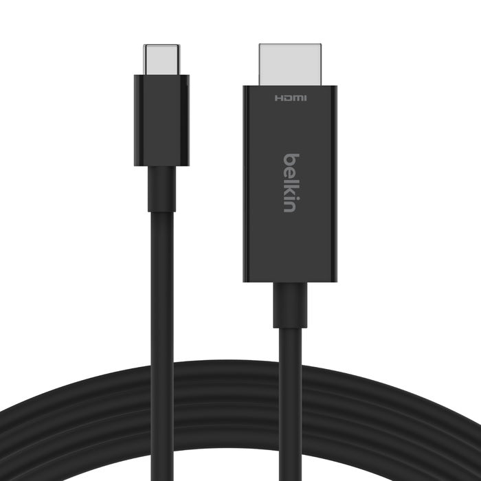 Belkin Connect USB-C™ to HDMI Cable (2M) - Black (AVC012bt2MBK), 8K at 60Hz and 4K at 120Khz, Sup...