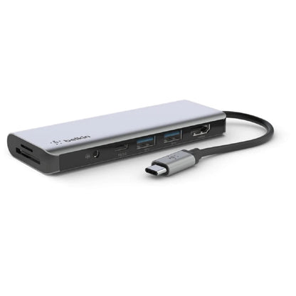 Belkin Connect USB-C 7-in-1 Multiport Hub Adapter - Space Grey (AVC009btSGY), 100W PD, 5 Gbps, 1x... - Image 2