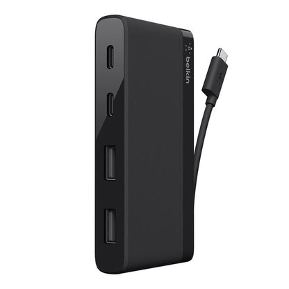 Belkin USB-C 4-Port Mini Hub (USB Type-C) - Black (F4U090btBLK), 5Gbps, 2x USB-C, 2x USB-A, Compa... - Image 4