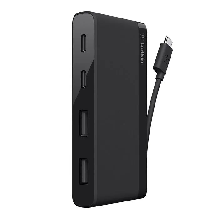 Belkin USB-C 4-Port Mini Hub (USB Type-C) - Black(F4U090btBLK), 5Gbps, 2x USB-C, 2x USB-A, Compac... - Image 4