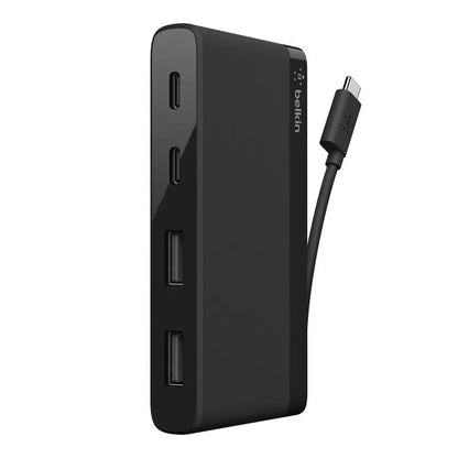 Belkin USB-C 4-Port Mini Hub (USB Type-C) - Black(F4U090btBLK), 5Gbps, 2x USB-C, 2x USB-A, Compac... - Image 4