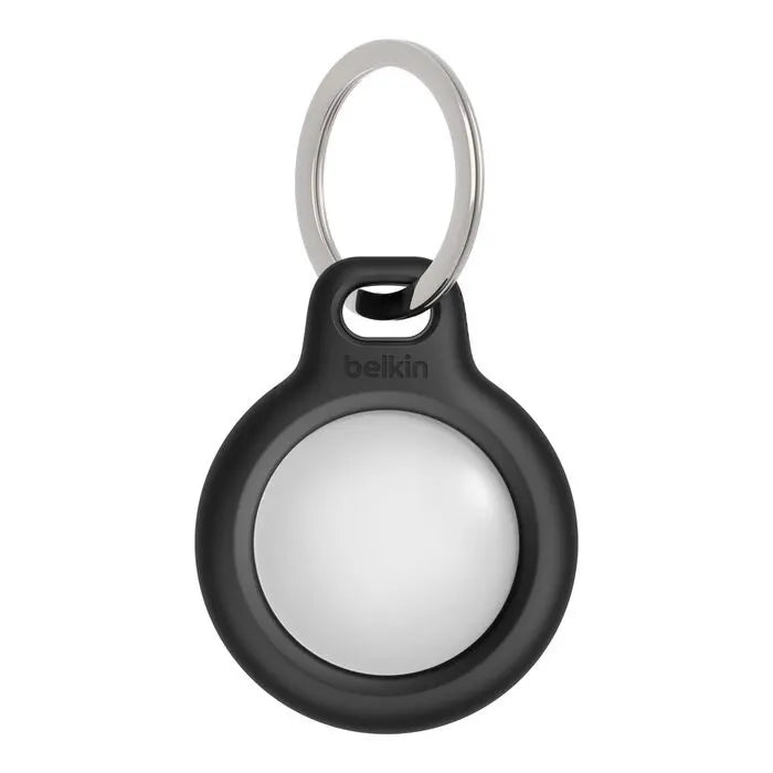 Belkin Secure Holder With Key Ring for AirTag - Black (F8W973btBLK), Twist  Lock Design, Raised E... - Image 2