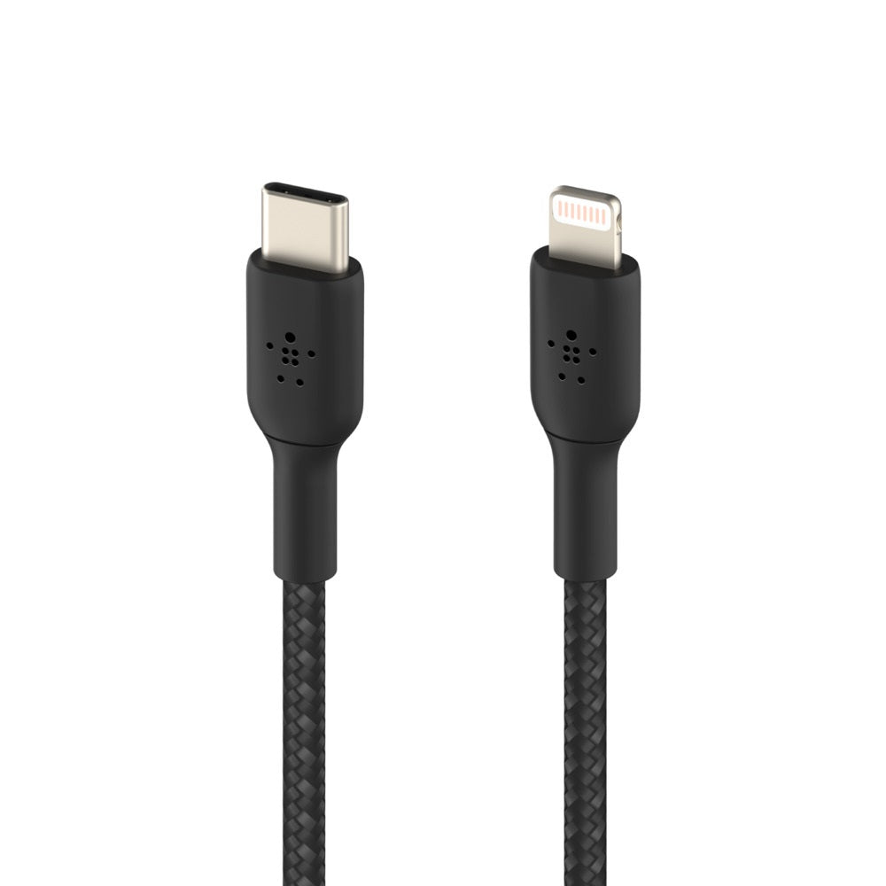Belkin BoostCharge Braided Lightning to USB-C Cable (2M) - Black(CAA004bt2MBK),3A/18W,480Mbps,30K... - Image 3