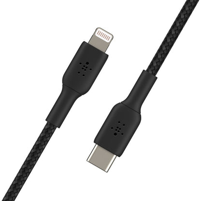 Belkin BoostCharge Braided Lightning to USB-C Cable (2M) - Black(CAA004bt2MBK),3A/18W,480Mbps,30K... - Image 4