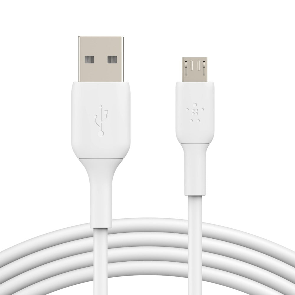 Belkin BoostCharge Micro-USB to USB-A Cable (1M) - White (CAB005bt1MWH), 7.5W, 480Mbps, 25K+ Bend...