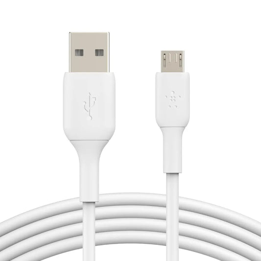Belkin BoostCharge Micro-USB  to USB-A Cable (1M) - White (CAB005bt1MWH), 25K+ Bends, USB-IF Cert...