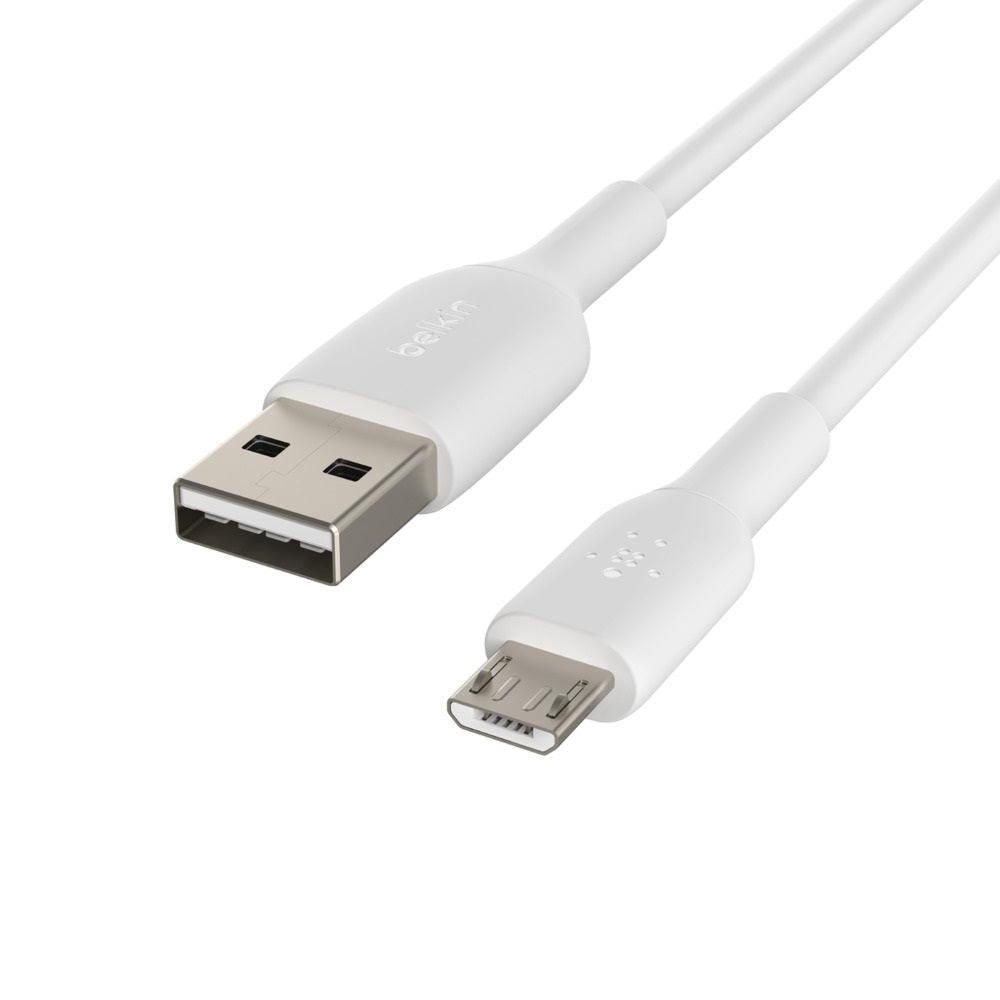 Belkin BoostCharge Micro-USB to USB-A Cable (1M) - White (CAB005bt1MWH), 7.5W, 480Mbps, 25K+ Bend... - Image 2