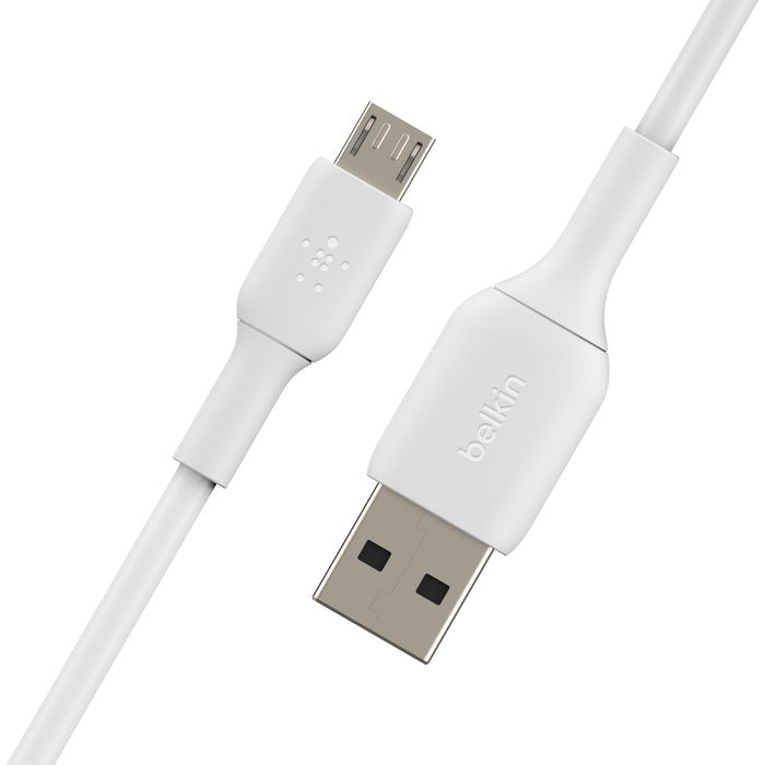 Belkin BoostCharge Micro-USB to USB-A Cable (1M) - White (CAB005bt1MWH), 7.5W, 480Mbps, 25K+ Bend... - Image 4